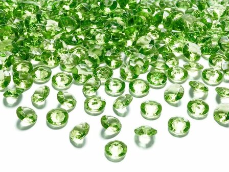 Licht Groen Tafel Kristallen Diamant 12mm 100st