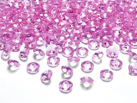 Roze Tafel Kristallen Diamant 12mm 100st