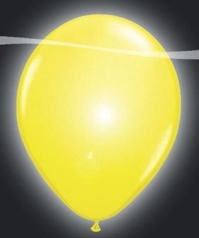 Ballonnen met LEDverlichting Latex Geel 5st