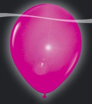 Ballonnen met LEDverlichting Latex Magenta 5st