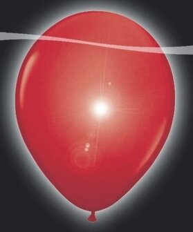 Ballonnen met LEDverlichting Latex Rood 5st