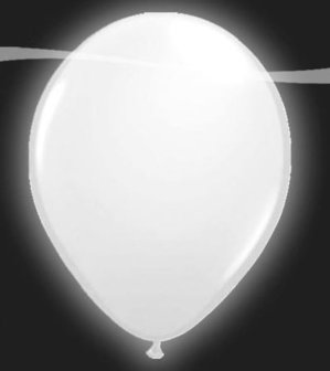 Ballonnen met LEDverlichting Latex Wit 5st