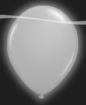 Ballonnen met LEDverlichting Latex Zilver 5st