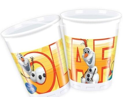 Frozen Olaf Plastic Bekers 8st