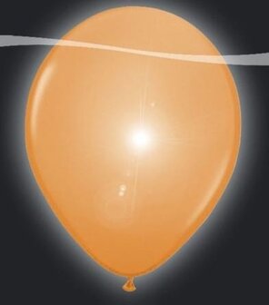 Ballonnen met LEDverlichting Latex Oranje 5st