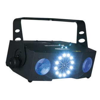 Showtec X-Terminator 3-in-1 Light Effect RGBWA LED Moonflower/Laser en Strobe