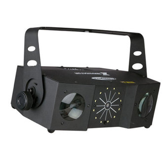 Showtec X-Terminator 3-in-1 Light Effect RGBWA LED Moonflower/Laser en Strobe