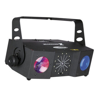 Showtec X-Terminator 3-in-1 Light Effect RGBWA LED Moonflower/Laser en Strobe