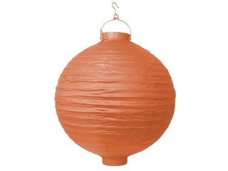 Oranje Papieren Lampion met LEDverlichting 30cm Orange