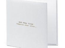 Wit met Gouden Tekst &#039;And they Lived Happily Ever After&#039; CD/DVD hoes
