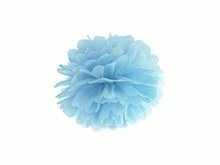 Licht Mistig Blauw Pompom Decoratie 25cm Light Misty Blue