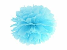 Hemels Blauw Pompom Decoratie 35cm Sky Blue