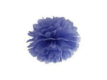 Marine Blauw Pompom Decoratie 25cm Navy Blue