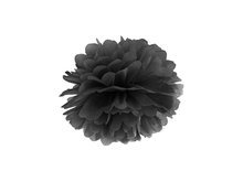 Zwart Pompom Decoratie 25cm Black