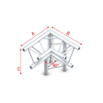 Corner 90&deg; down R apex down Pro-30 Triangle P,F,G Truss