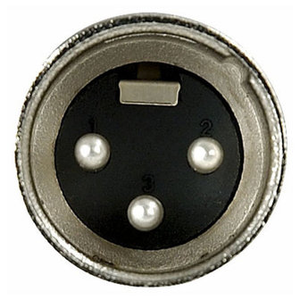 N-CON XLR Plug 3P Nickel Male met Gele Endcap