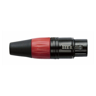 Connector XLR Plug 3P Zwart Male met Zwarte Eindkap