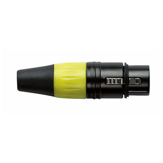 Connector XLR Plug 3P Zwart Male met Zwarte Eindkap