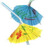 Luau Cocktail Rietjes met Parasol 25st