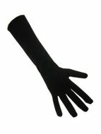 Zwart Stretch Deluxe Handschoenen Lang