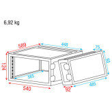 Dap DoubleDoor 2U Flight Case