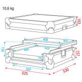 Dap Universal Flight Case 2ch DJ Controll