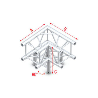 Corner 3-way 90&deg; Pro-30 Square P, F, G Truss