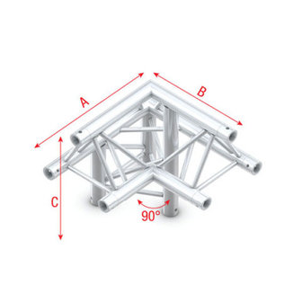 Corner 90&deg; down L apex up Pro-30 Triangle P,F,G Truss