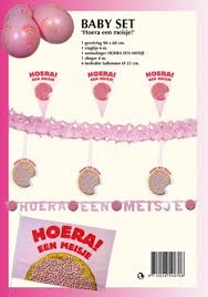 Hoera een Meisje Roze Baby Set 10-delig