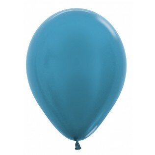 Sempertex Metallic Caribisch Blauw Latex Ballonnen 30cm 50st Metallic Pearl Caribbean Blue