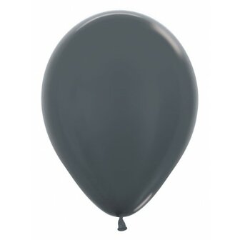 Sempertex Metallic Grafiet Latex Ballonnen 30cm 50st Metallic Pearl Graphite