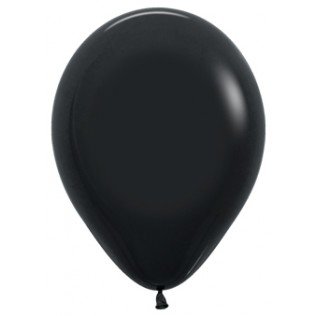 Sempertex Fashion Solid Zwart Latex Ballonnen 30cm 50st Black