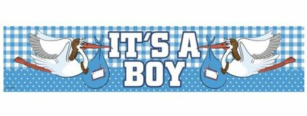 Blauw It&#039;s A Boy Folie Banner 260cm