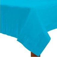 Caribisch Blauw Papier met Plastic Gelineerd Tafelkleed 137x274cm