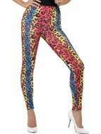 Neon Luipaard Print Legging - One Size