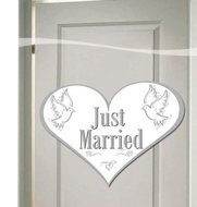 Trouwen &#039;Just Married&#039; Deur Bord