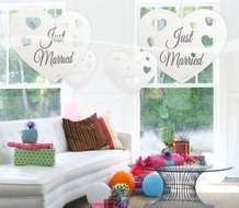 Harten &#039;Just Married&#039; Hangdecoratie