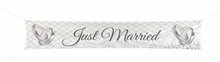 Wit &#039;Just Married&#039; Banner Vlag