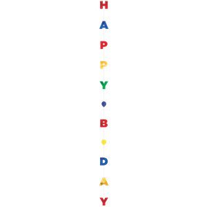 Multicolor Glitter &#039;Happy Birthday&#039; Ballonstaart