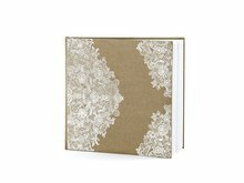 Bruin met Witte Decoratie Gastenboek