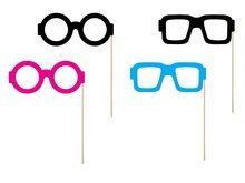Gekleurde Brillen Foto Props op Stok 4st