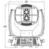 Showtec Infinity iS-200 200Watt witte LED 15° pro LED movinghead 