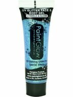 Blauw Glitter Neon Body Gel 10ml