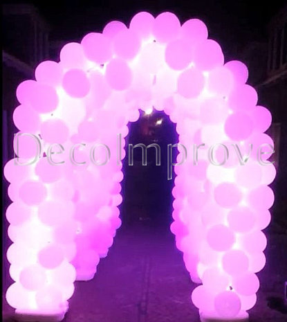 Ballonnenboog Tunnel met Programmeerbare LEDverlichting