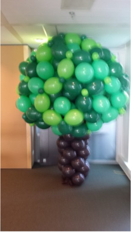 Ballonnen Boom Rond Pilaar 