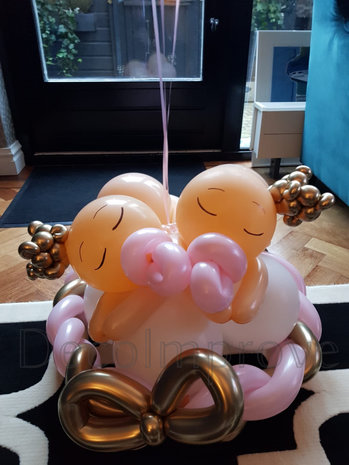 Kleine Prinses Tweeling Meisje Ballondecoratie