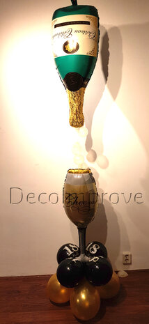 Champagnefles 18 jaar ballonnentros