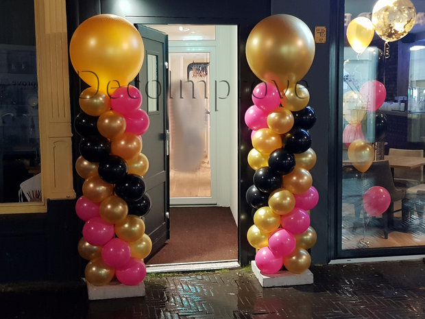 Ballonnenpilaar Standaard 220cm Clusters van 4