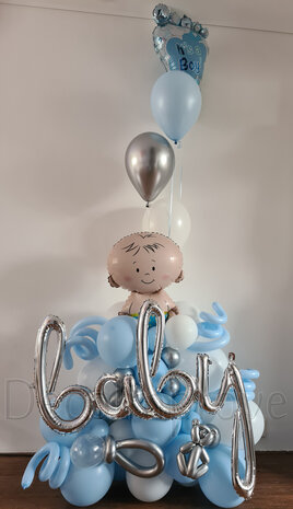 Blauw Baby Collage Jongen Ballonnenpilaar