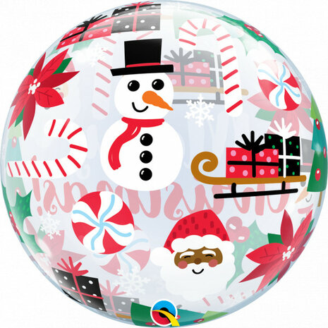 Transparant 'Merry Christmas' Bubble Ballon 56cm